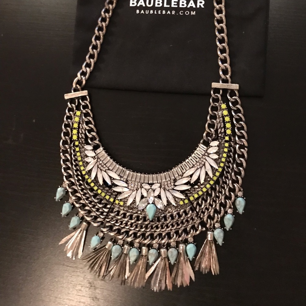 BaubleBar Alessandra Tassel Bib Necklace